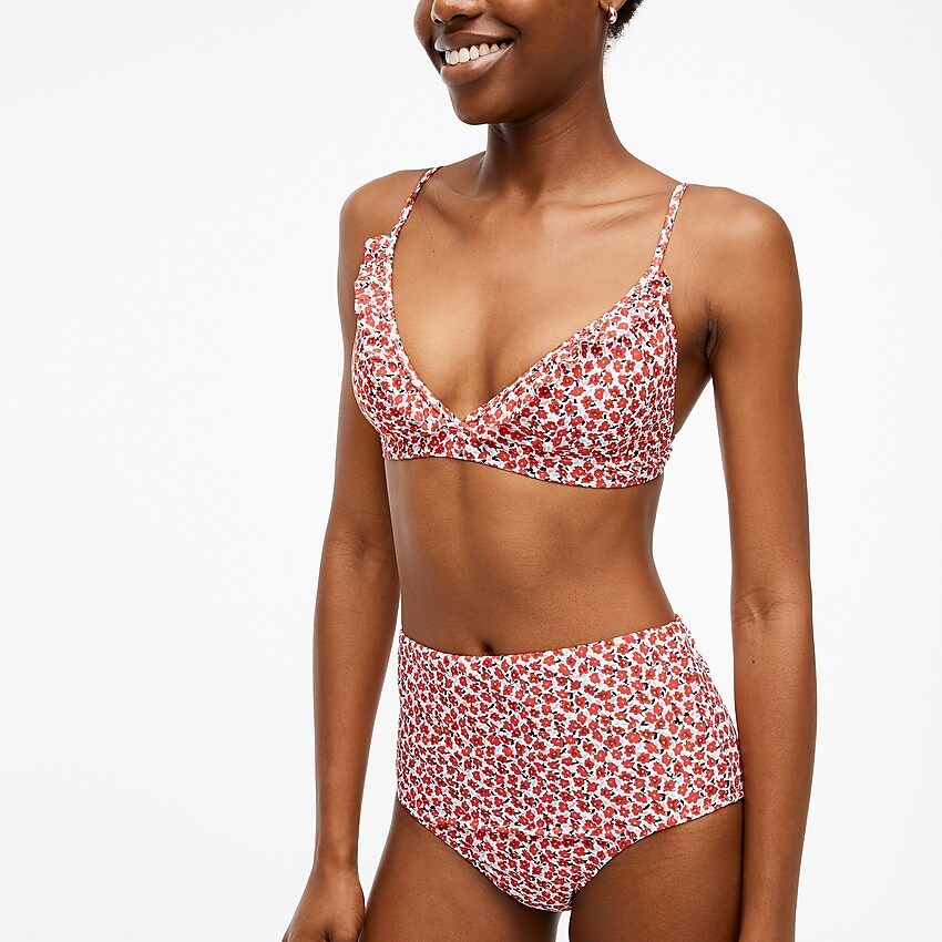 Factory: Printed High-waisted Bikini Bottom For Women | J.Crew Factory