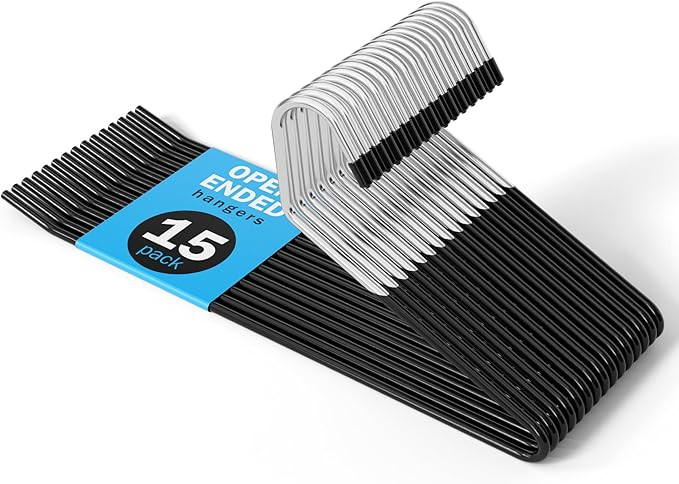 Pants Hangers | Open-Ended Metal Pants Hangers, 15 Metal Hangers Non Slip Hanger for Pants, Jean ... | Amazon (US)