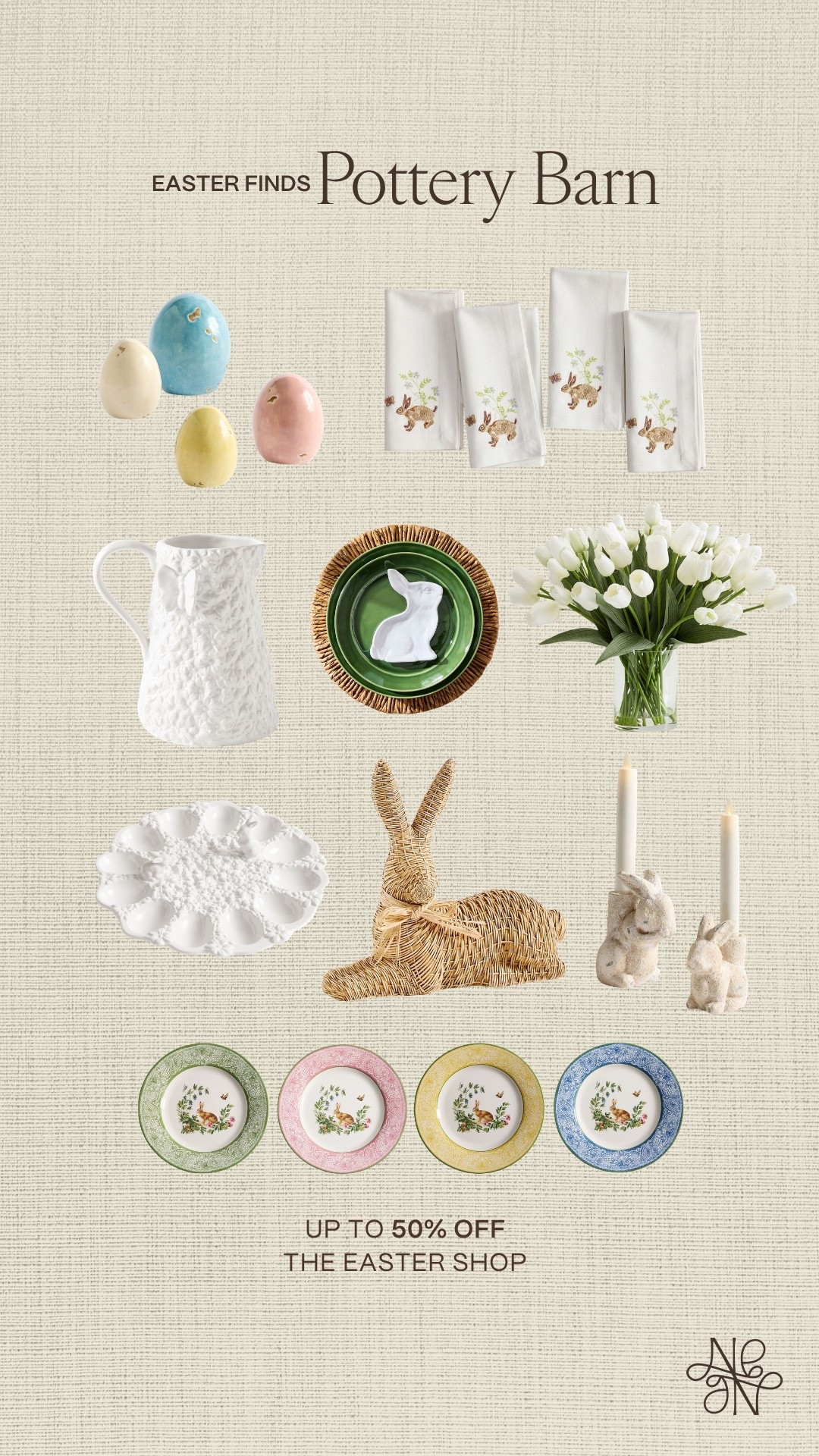 Easter finds from Pottery Barn up to 50% OFF!! 

Easter decor
Spring decor
Home decor
Spring home 
Tablescape
Kitchen decor 

#LTKSeasonal #LTKHome #LTKSaleAlert