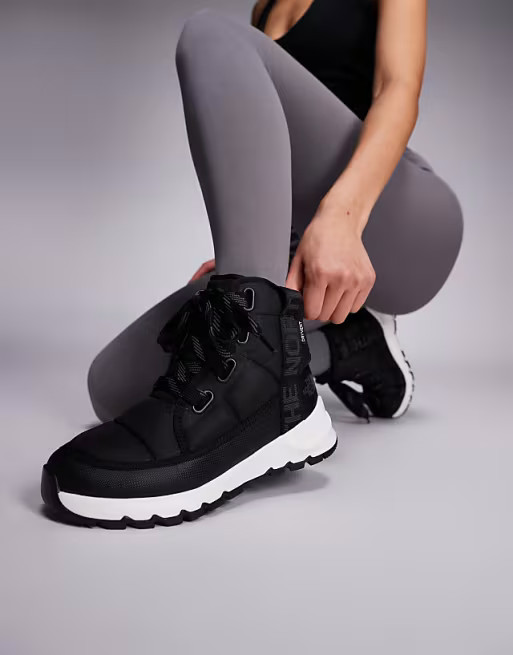 The North Face – Thermoball™ – Luxuriöse, wasserdichte Schnürstiefel in TNF-Schwarz/Aspha... | ASOS (Global)