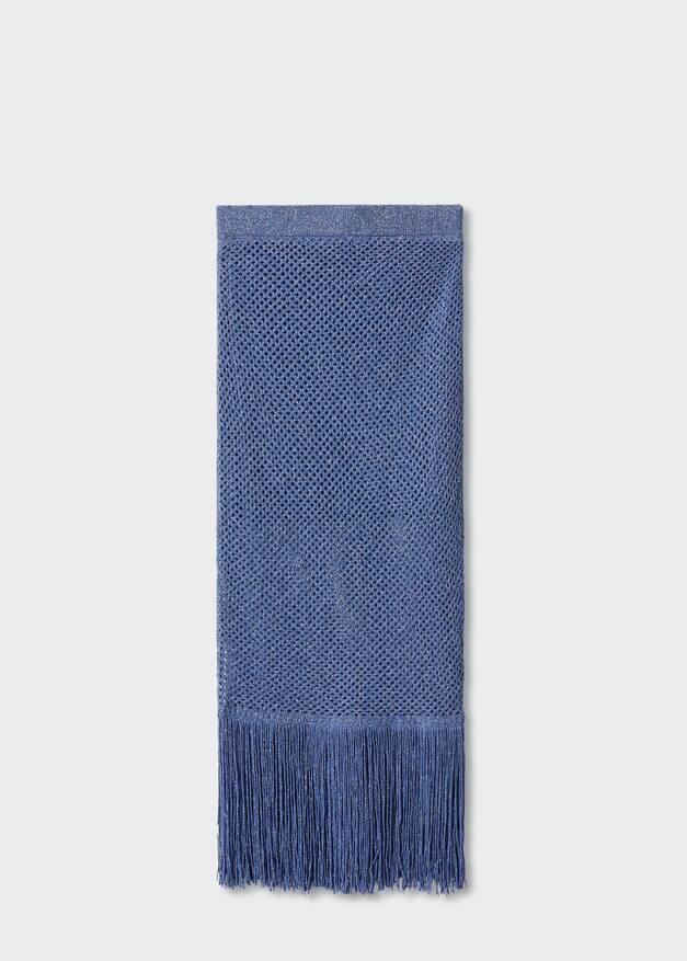 Fringed detail knitted skirt | MANGO (US)