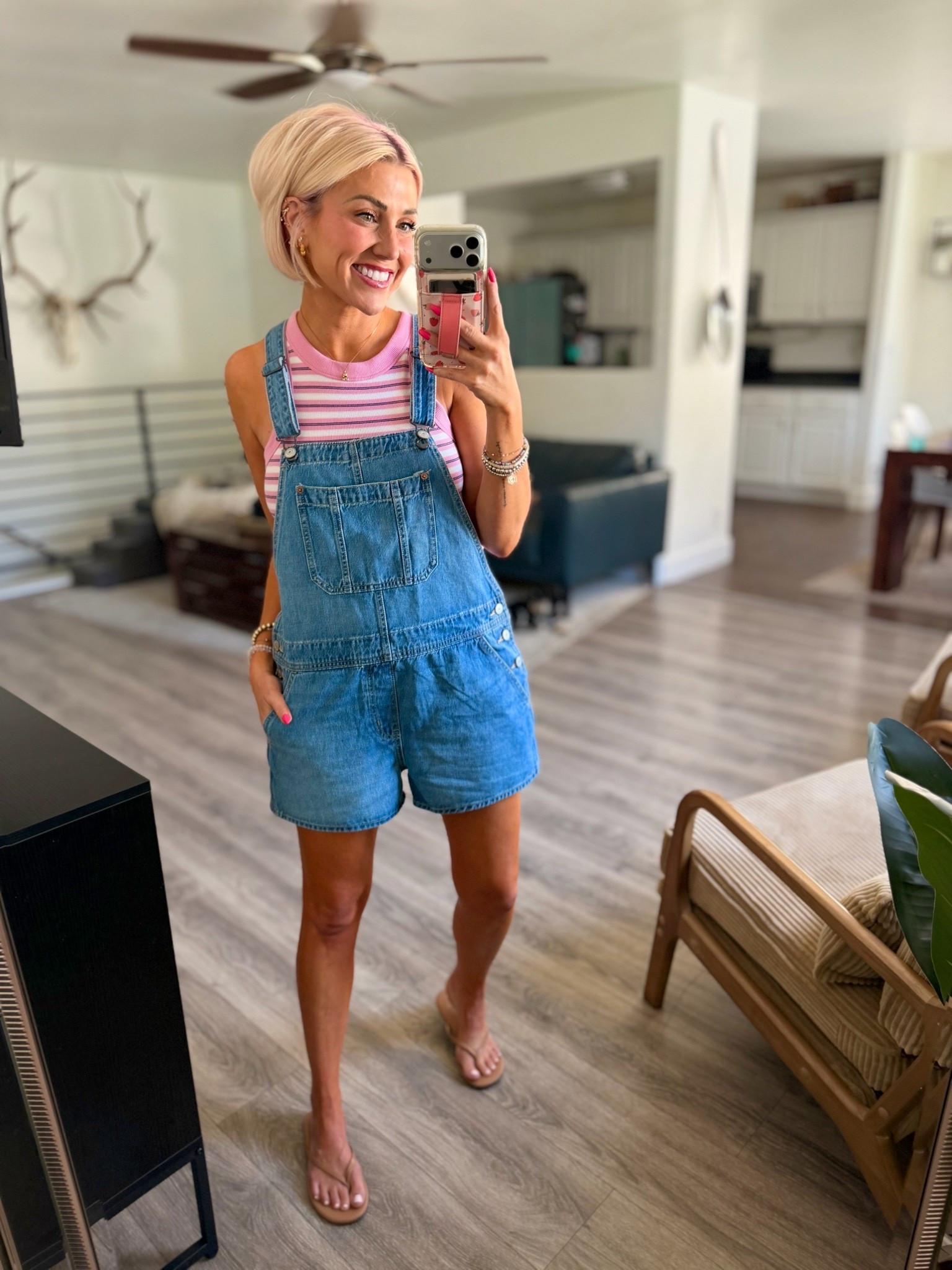 The cutest Old Navy outfit! Shortalls are on sale for 50% off and tank is on sale for just $6!! I’m wearing the small in both

#LTKSeasonal #LTKOver40 #LTKSaleAlert