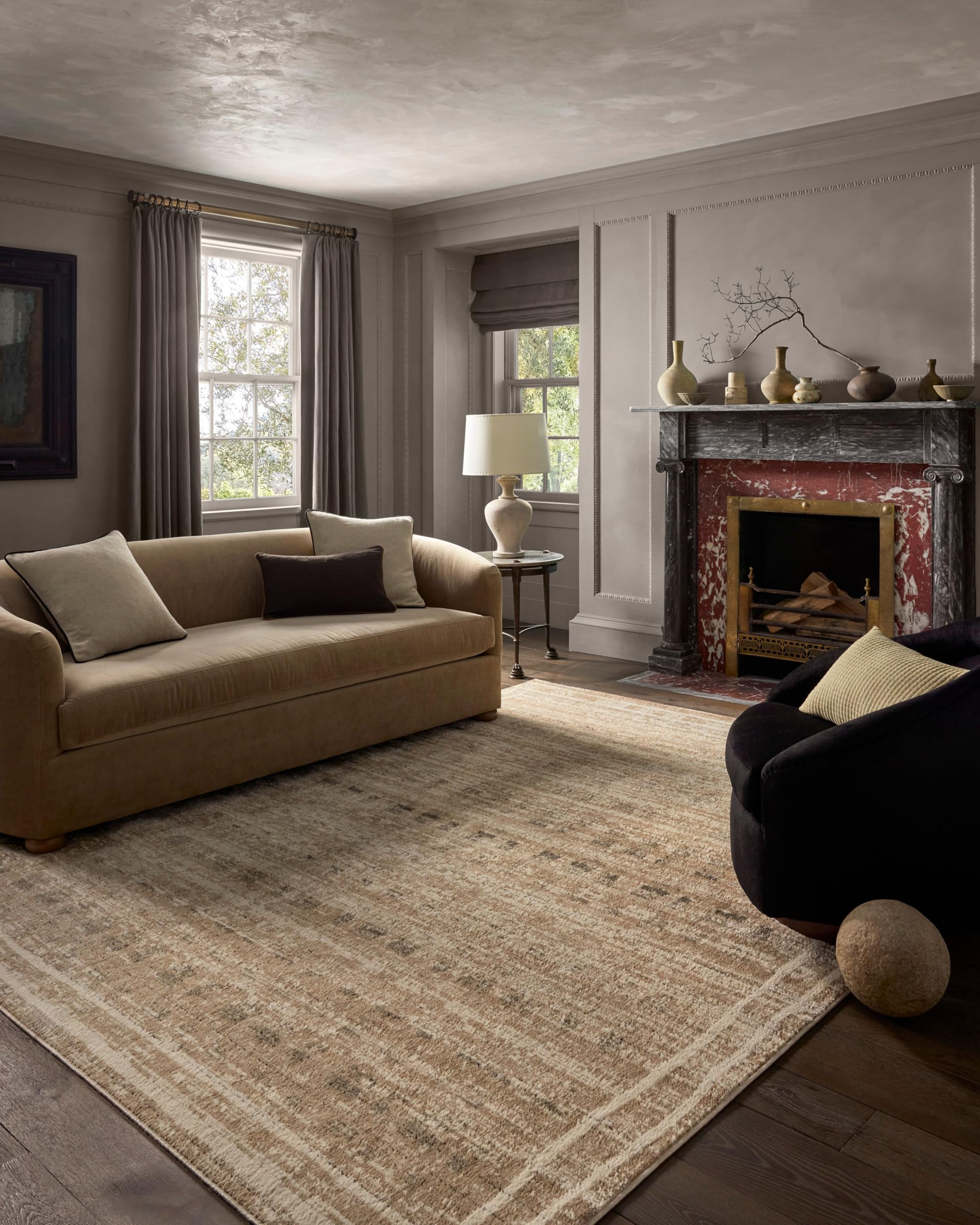 Loloi Jeremiah Brent Bleecker Collection BLE-07 Khaki/Natural 7'-10" x 10' Area Rug | Amazon (US)