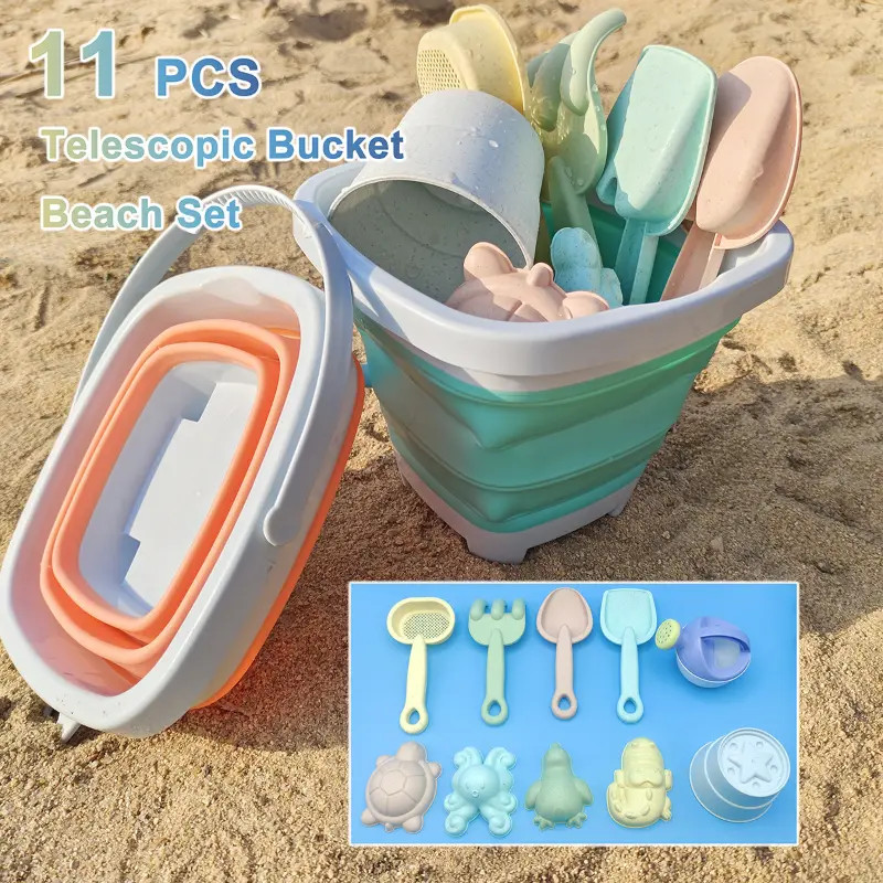 Beach Toy Set New Play Water Beach Folding Bucket Sand Digging Shovel Children Beach Play Sand To... | Temu Affiliate Program