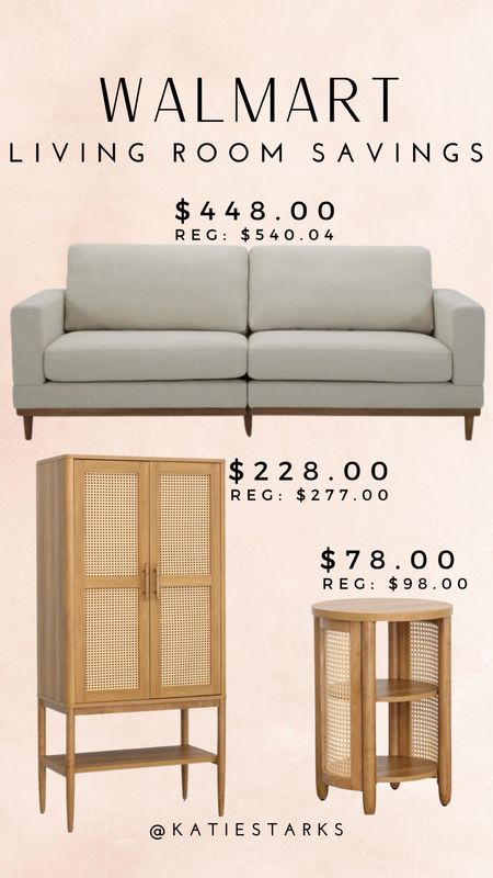 Living room furniture on sale at Walmart! Love the neutral colors and wood finish.

#LTKhome #LTKsalealert #LTKfindsunder100