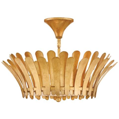 Hinkley Interior Reina Medium Semi Flush Mount 20" Distressed Brass - #7274K | Lamps Plus | Lamps Plus