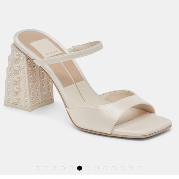 NWT Dolce Vita Jemmy Pearl Vanilla Silk Heels | Poshmark