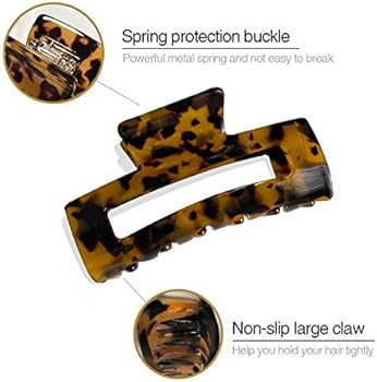 Alitake 3PCS Hair Claw Clips for Women, Non-Slip Celluloid French Barrette Claw Hair Clips for Th... | Amazon (US)