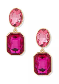 Nine West Gold Tone Double Drop Post Earrings | Belk