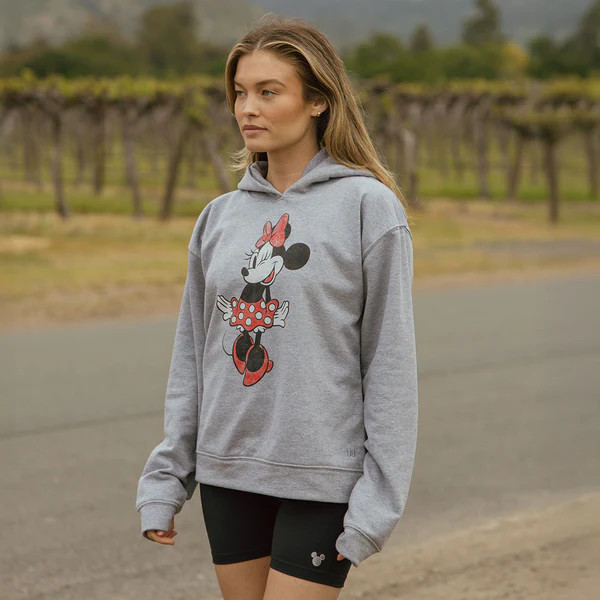 Disney Minnie Boyfriend Hoodie, Grey | Albion Fit