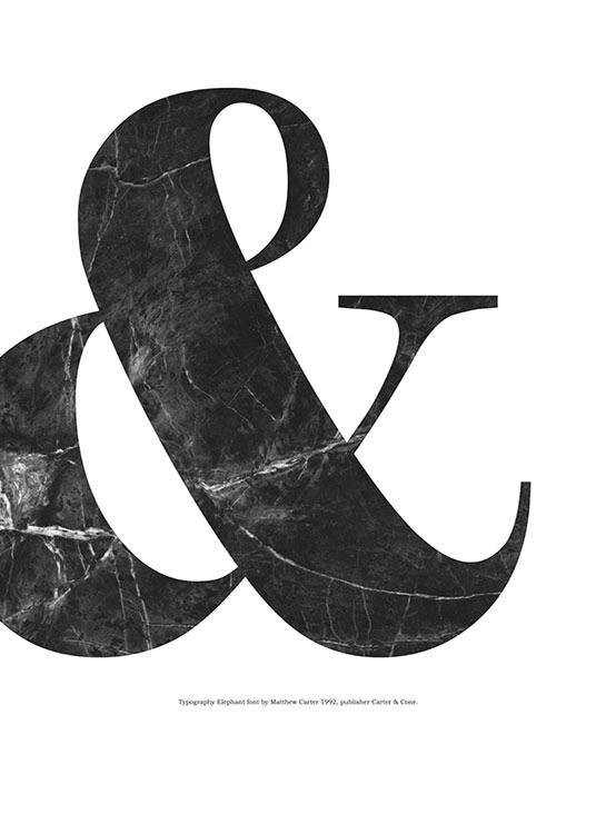 & Black Marble, Poster | Desenio