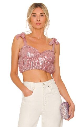 MAJORELLE Carola Bustier Top in Iridescent Pink from Revolve.com | Revolve Clothing (Global)