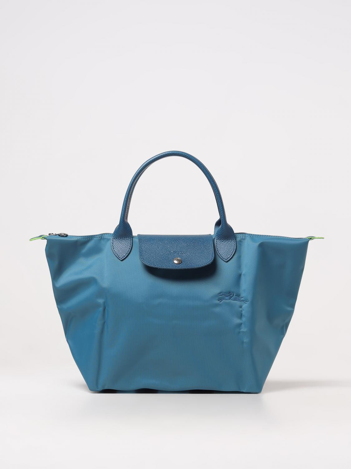 Longchamp Le Pliage bag in recycled nylon and leather | Giglio.com - Global Italian fashion boutique