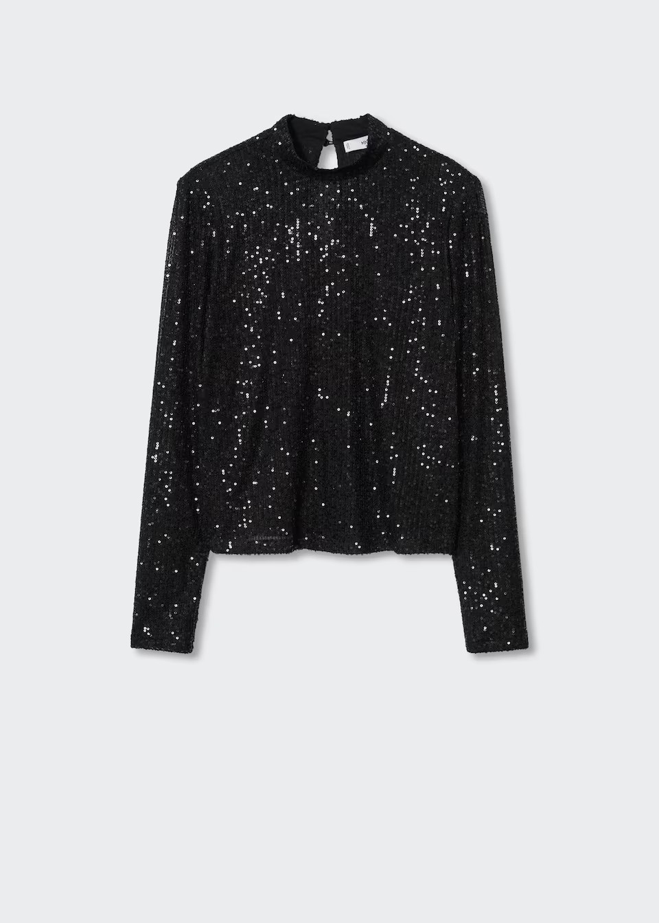 Sequin t-shirt turtleneck -  Women | Mango United Kingdom | MANGO (UK)