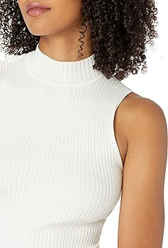 The Drop Women's Karolina Sleeveless Mock Neck Rib Sweater | Amazon (US)