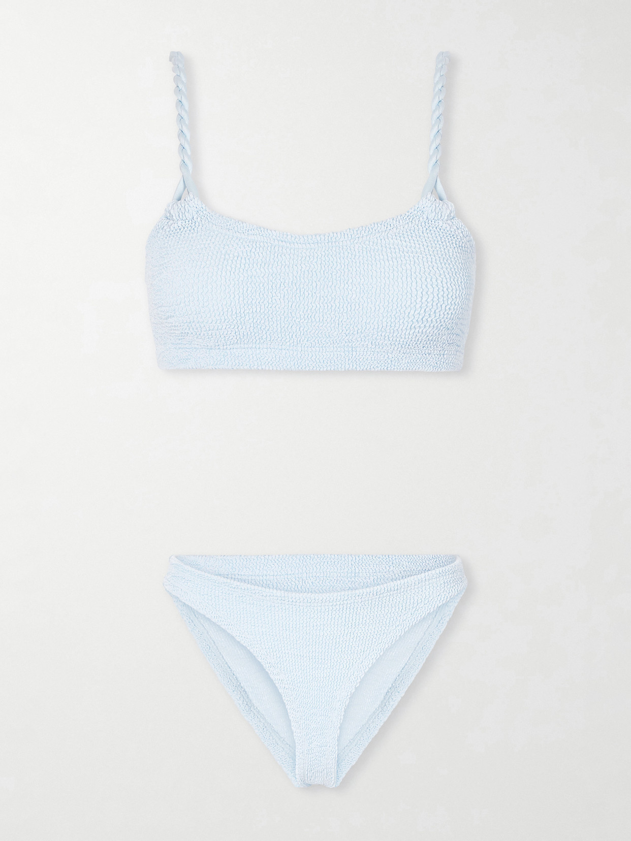Hunza G - Phoebe Original Crinkle™ Bikini - Light blue | NET-A-PORTER (UK & EU)