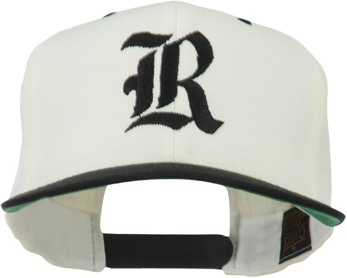 Old English R Embroidered Flat Bill Cap | Amazon (US)