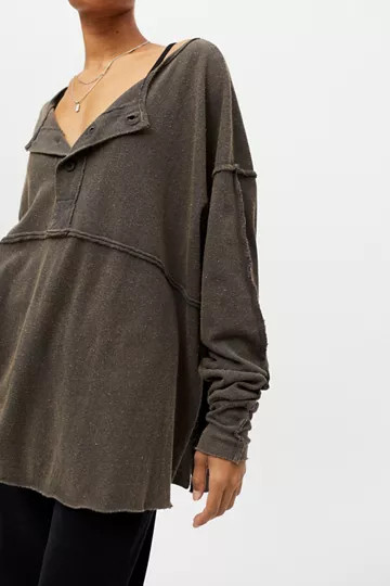 UO Freddie Henley Tunic Top | Urban Outfitters (US and RoW)