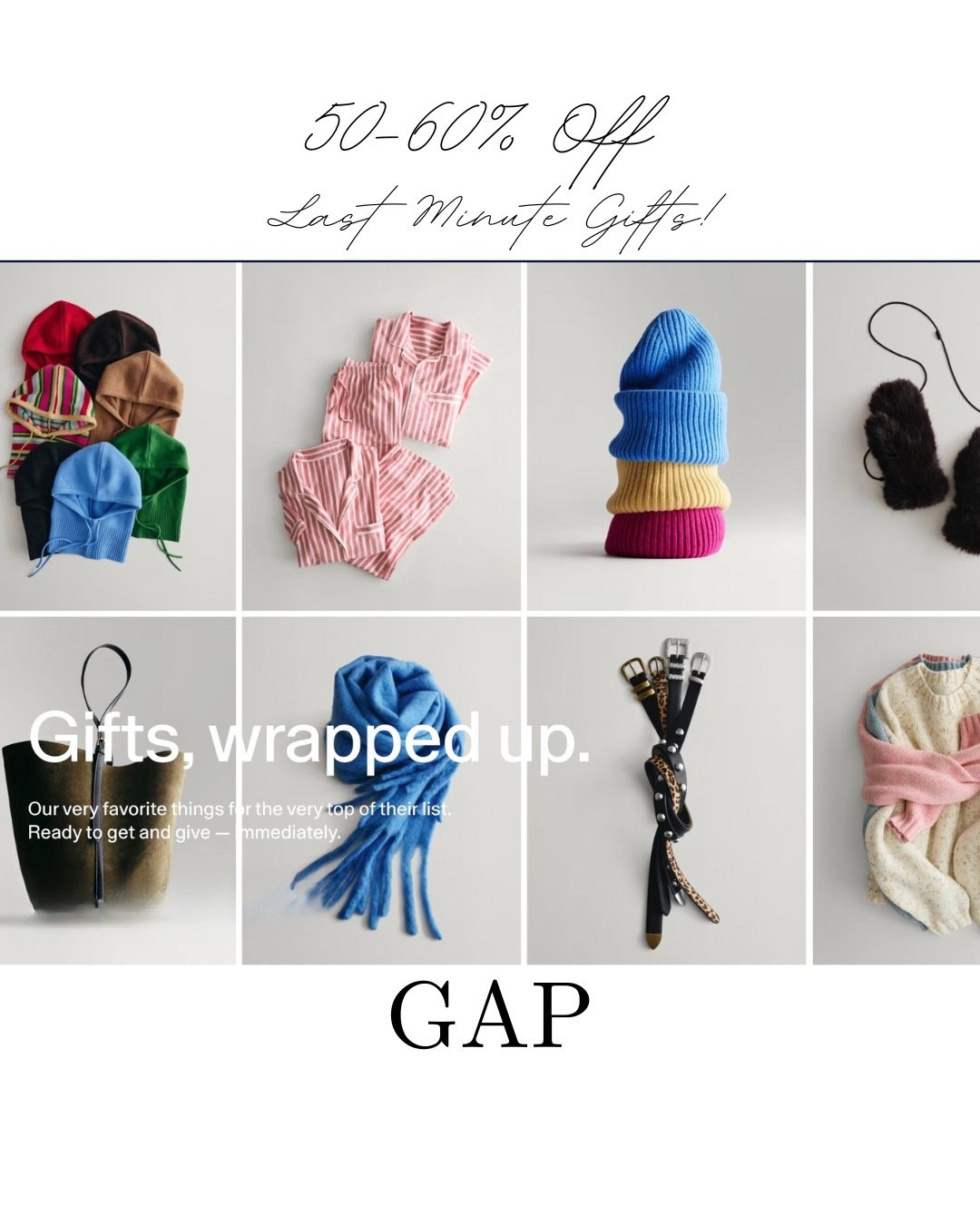 Get those last-minute gifts or Christmas outfits at 50 to 60% off right now at GAP! 🎄♥️

#LTKMidsize #LTKSaleAlert #LTKHoliday