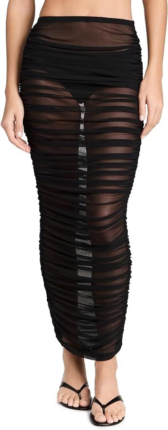 Good American Women's Mesh Ruched Skirt | Amazon (US)