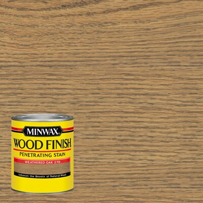 Minwax Wood Finish Oil-Based Weathered Oak Semi-Transparent Interior Stain (1-Quart) | Lowe's