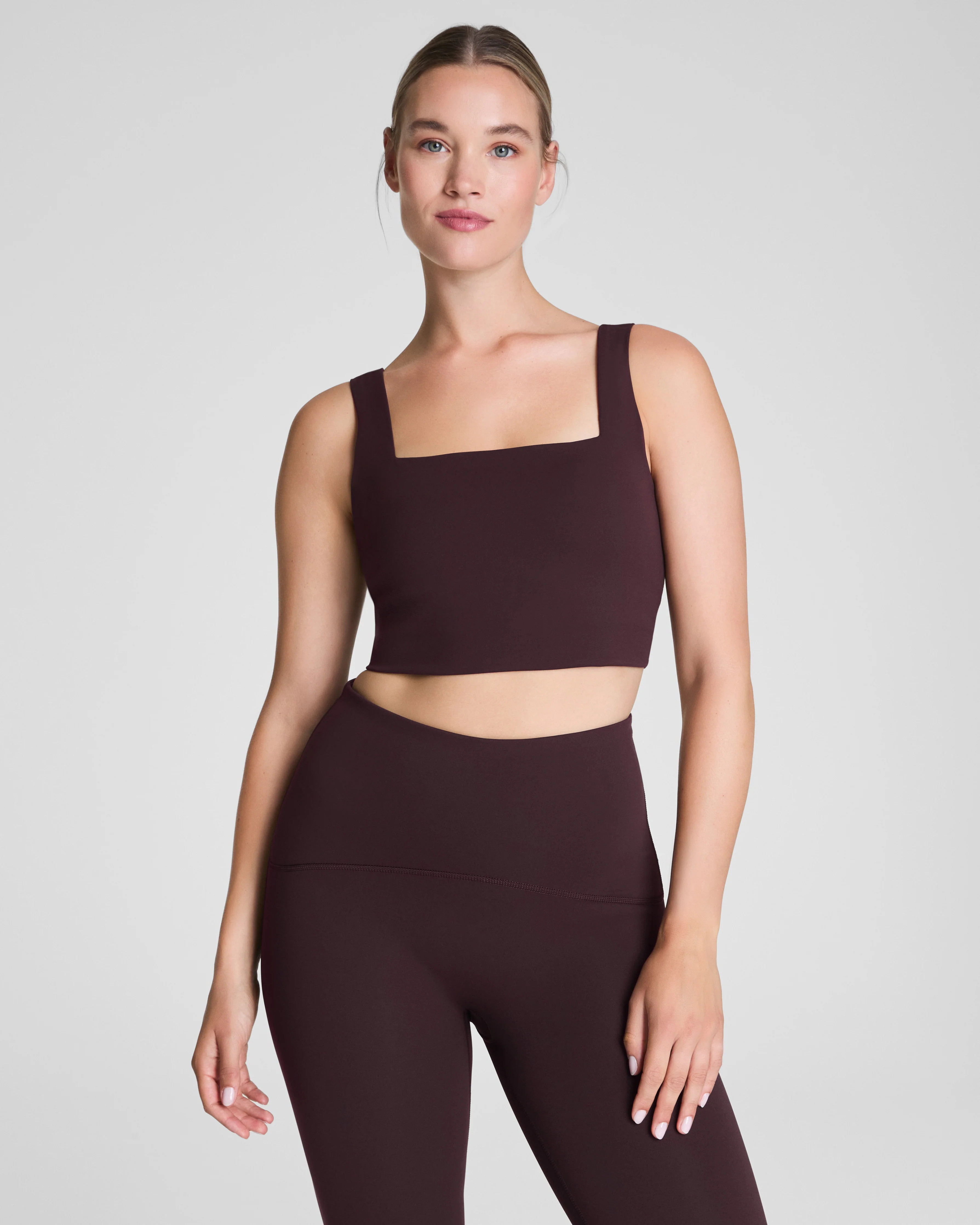 Cropped Square Neck Tank with Shelf Bra | SPANX | Spanx
