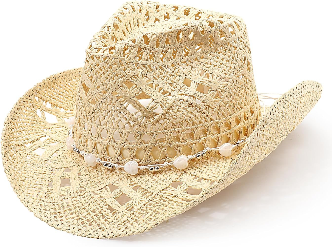 DRESHOW Straw Cowboy Cowgirl Hat for Women Men Western Coastal Cowboy Beach Hat with Shapeable Br... | Amazon (CA)