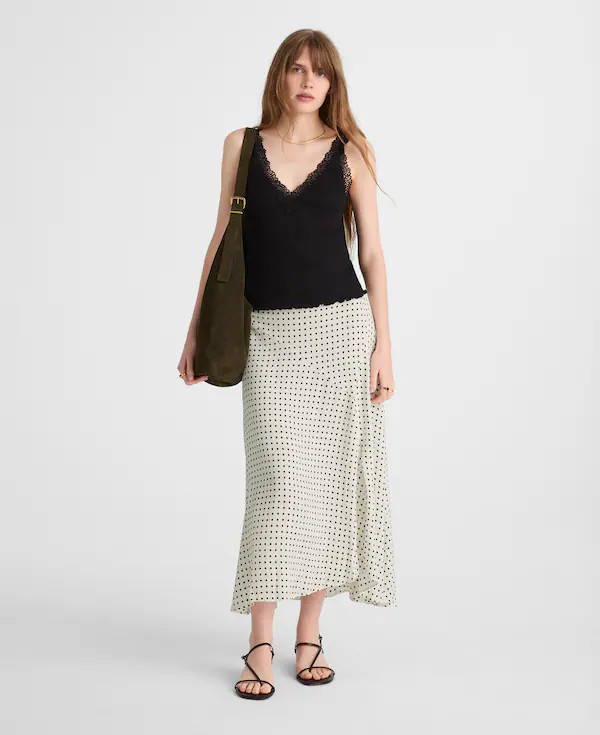 Side-Slit Midi Skirt | Madewell