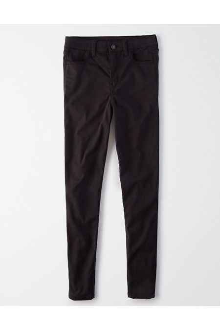 AE Super High-Waisted Jegging Women's Onyx Black 10 Long | American Eagle Outfitters (US & CA)
