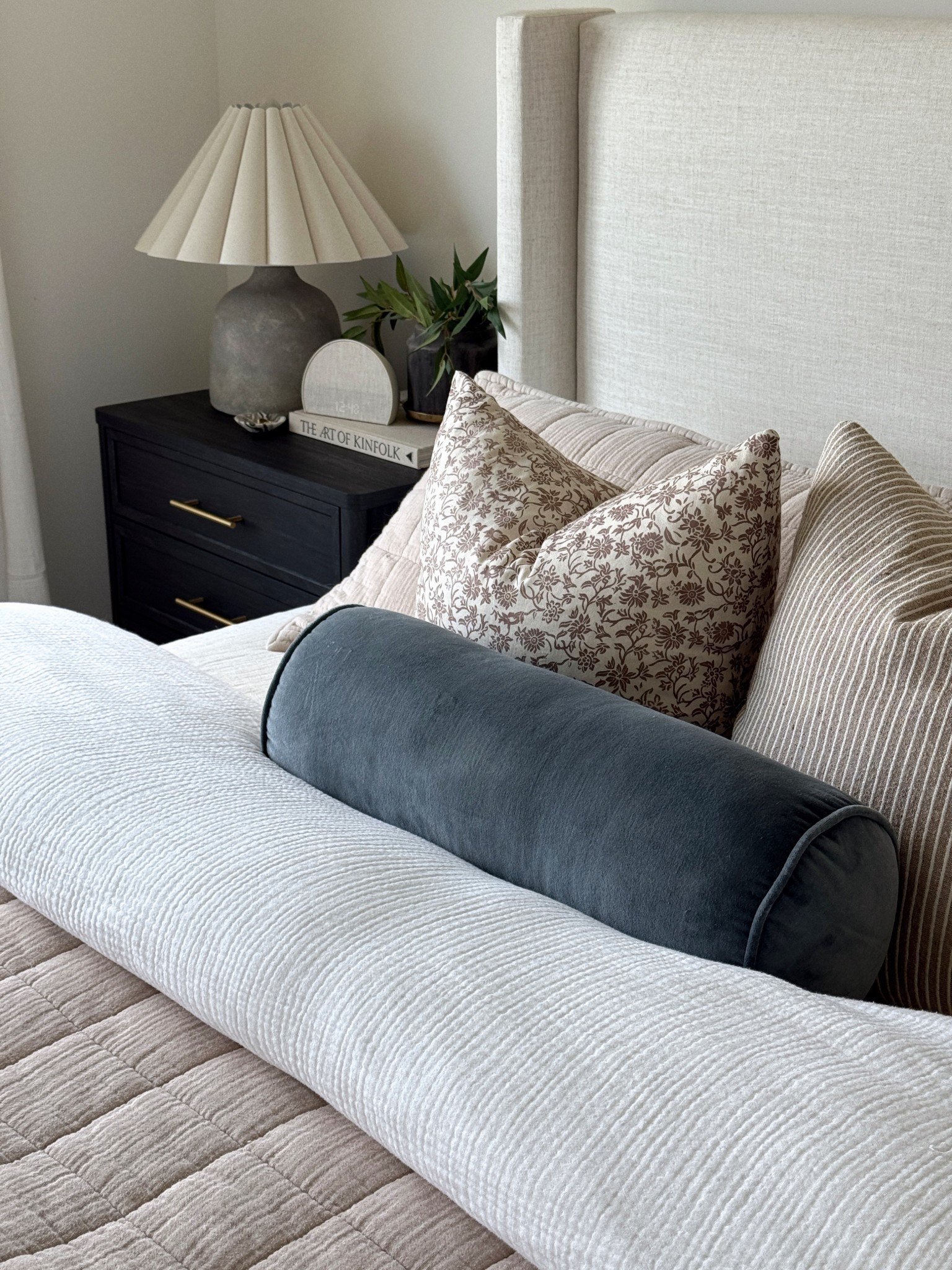 For throw pillows, you can use code MARKYKEE for 15% off. 
Neutral bedding. Bedroom decor. Upholstered bed. Black nightstands 

#LTKFindsUnder50 #LTKStyleTip #LTKHome