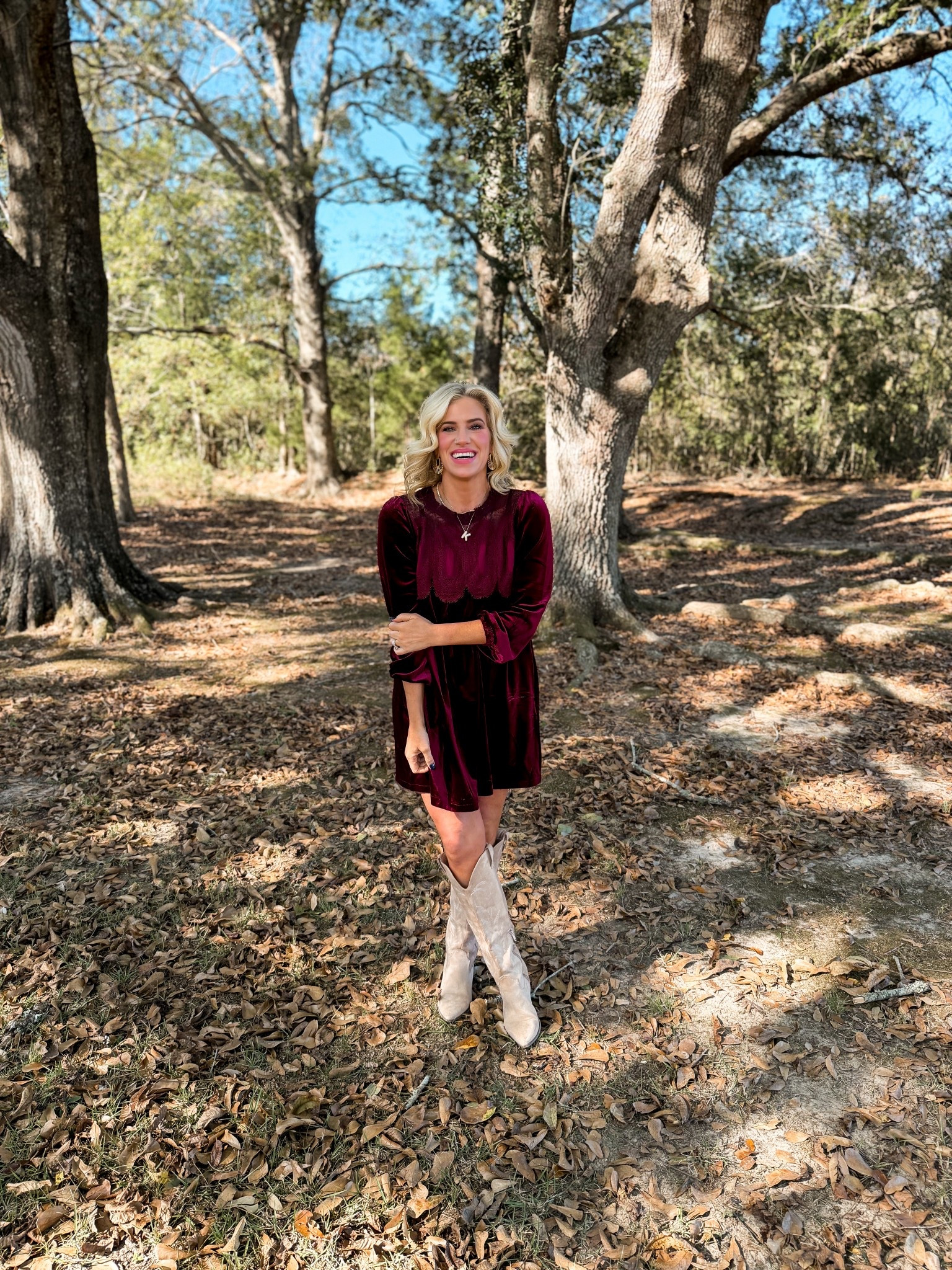 Thanksgiving OOTD 🦃❤️
Velvet dress 
Perfect for the holidays with tight 
Fits tts and wearing a small
Comes in other colors 

#LTKFindsUnder50 #LTKOver40 #LTKSaleAlert