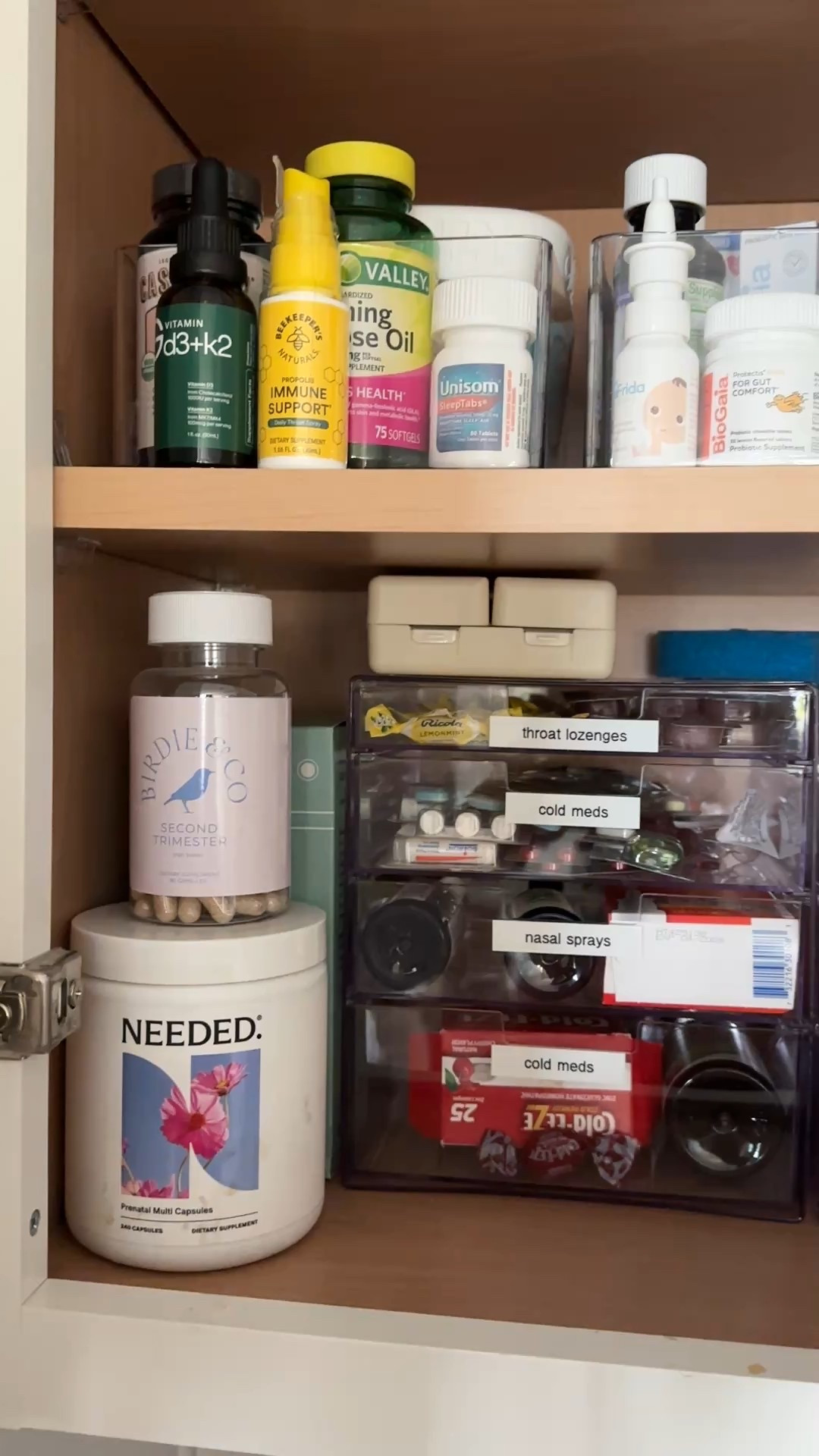 Today’s nesting project I organized our medicine cabinet. These were the perfect drawers and labels!

#LTKFindsUnder50 #LTKHome #LTKFamily