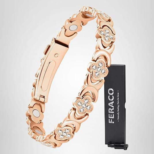 Feraco Pure Copper Bracelets for Women, Ultra Strength Magnetic Therapy Bracelet for Pain Relief ... | Amazon (US)
