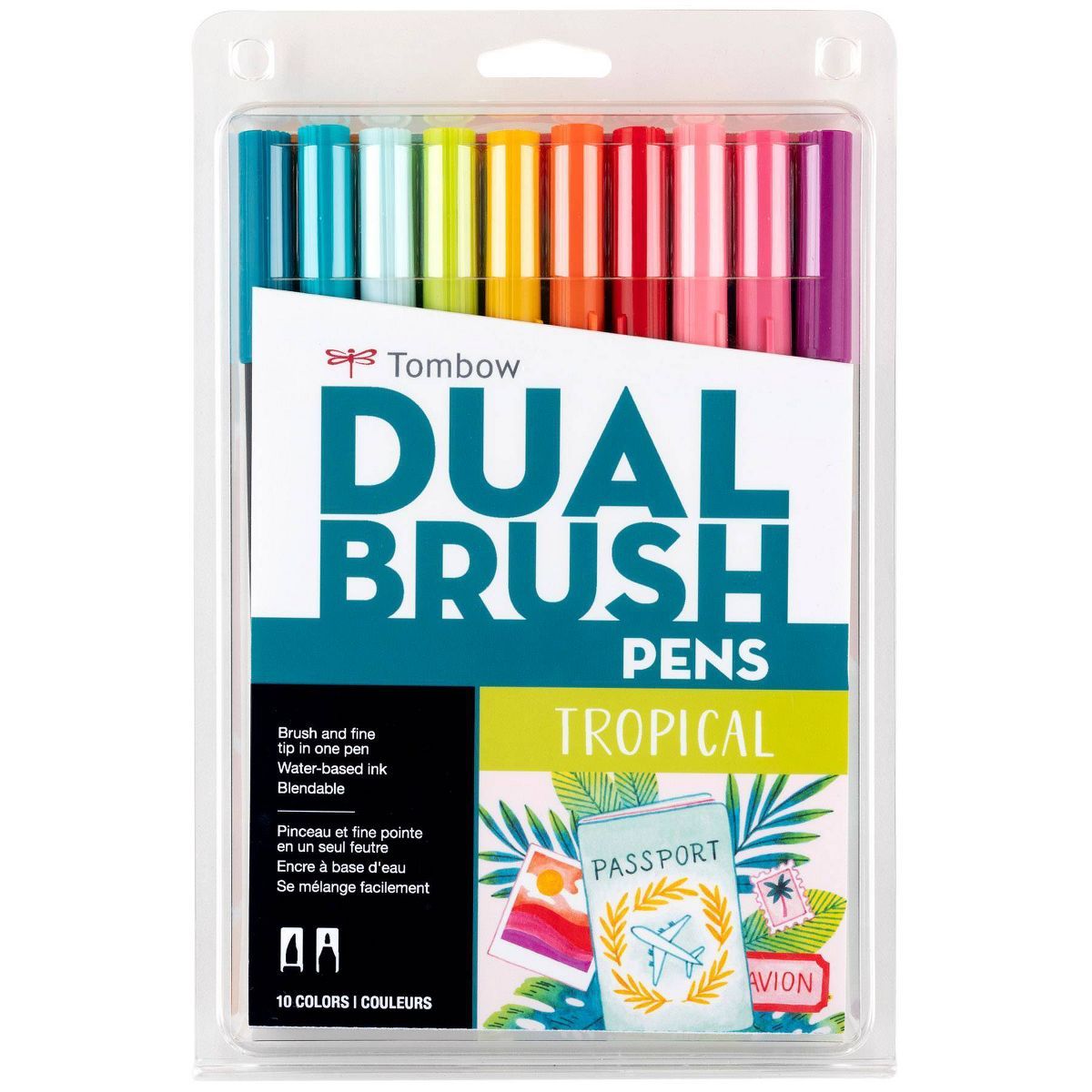 Tombow 10ct Dual Brush Pen Art Markers - Tropical | Target