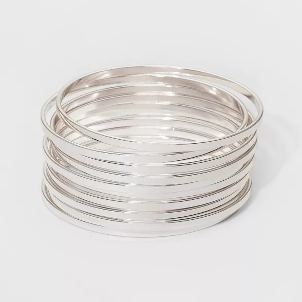 Bangle Bracelet 10pc - A New Day™ Silver | Target