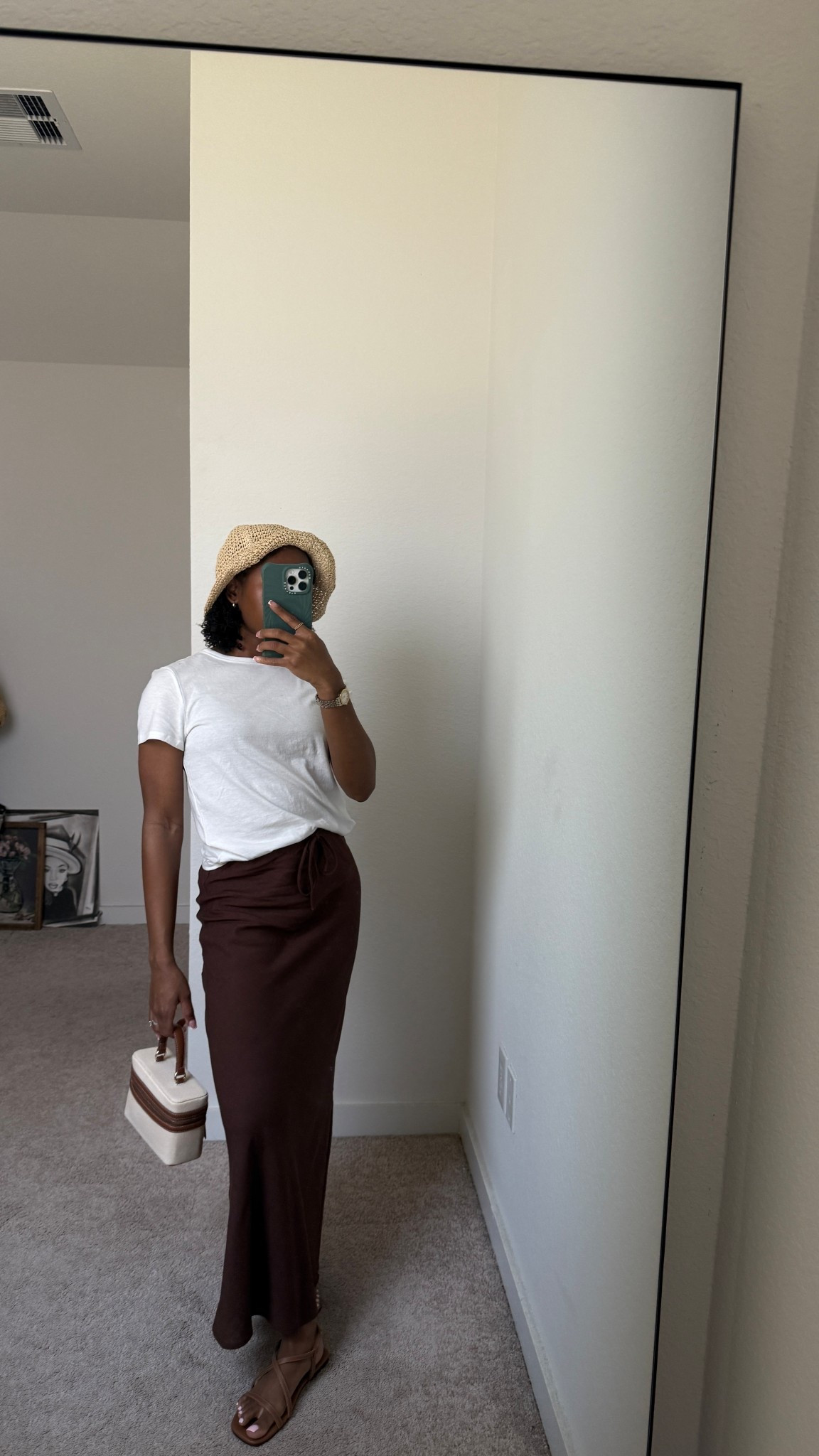 spring outfit with straw bucket hat 

linen skirt // white tee // raffia bag // strappy sandals

#LTKSeasonal #LTKPetite #LTKStyleTip