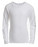 Calvin Klein Big Girls' Performance Long Sleeve Tee Shirt, tie Back White, M8/10 | Amazon (US)