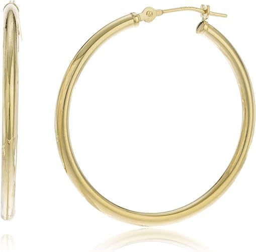 14k Gold 2mm Basic Pincatch Hoop Earrings (8K-JSQF-W369) | Amazon (US)