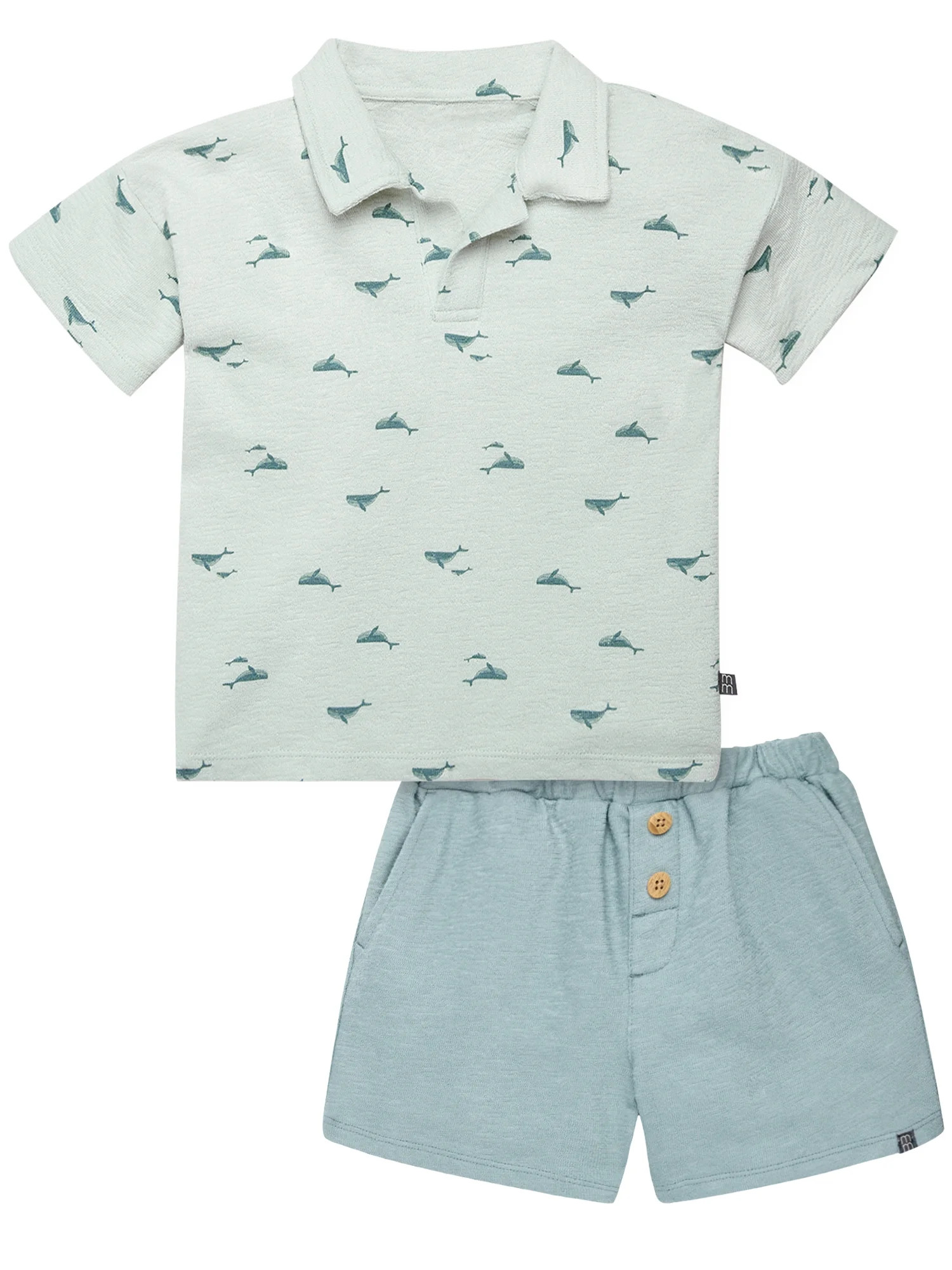 Modern Moments by Gerber Toddler Boy Jonny Collar Shirt and Short Outfit Set, 2-Piece, 12 Months ... | Walmart (US)