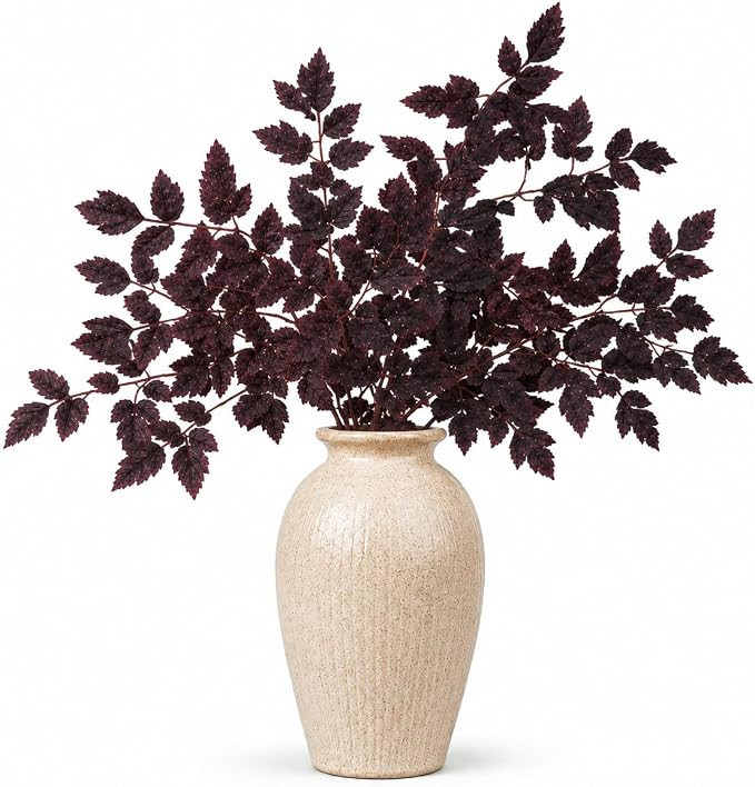 Sokfone Artificial Cimicifuga Plant, 6 Pack 18" Faux Fall Stems | Amazon (US)