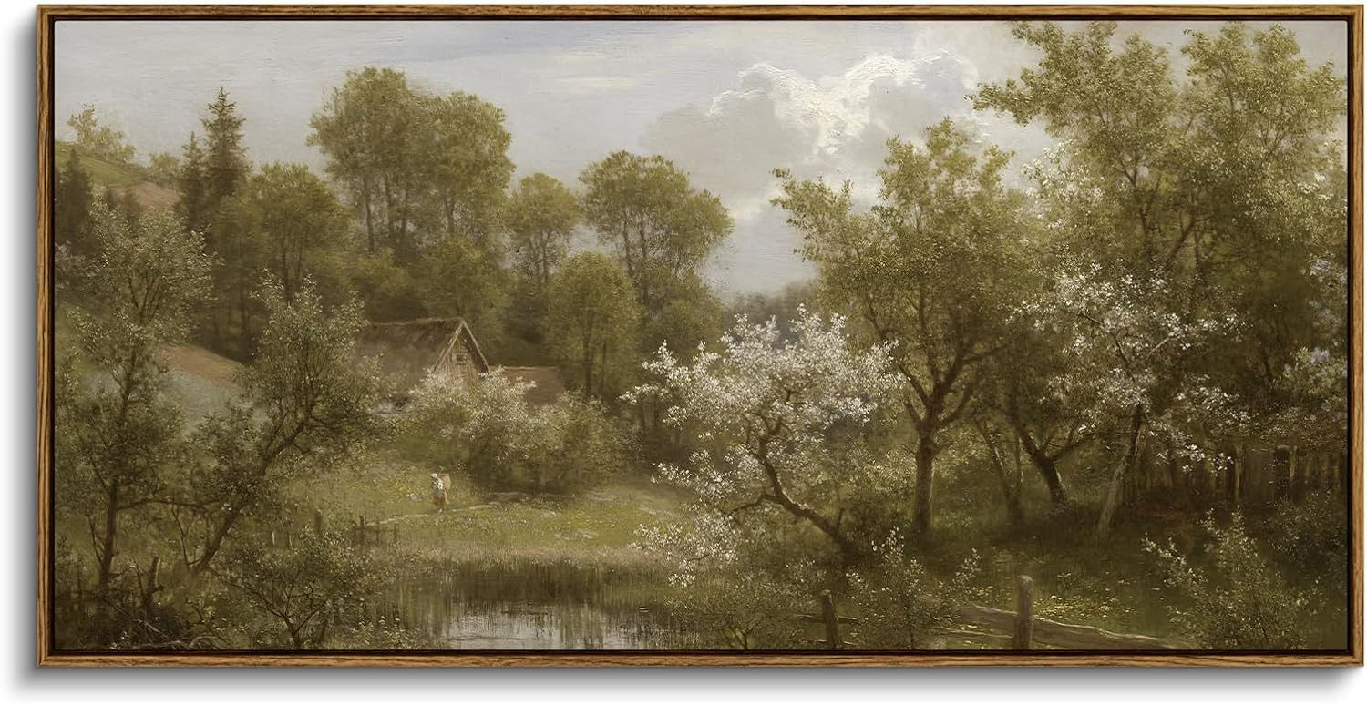 ARPEOTCY Rustic Large Landscape Wall Art,Nature Orchard Picture 20×40 in | Amazon (US)