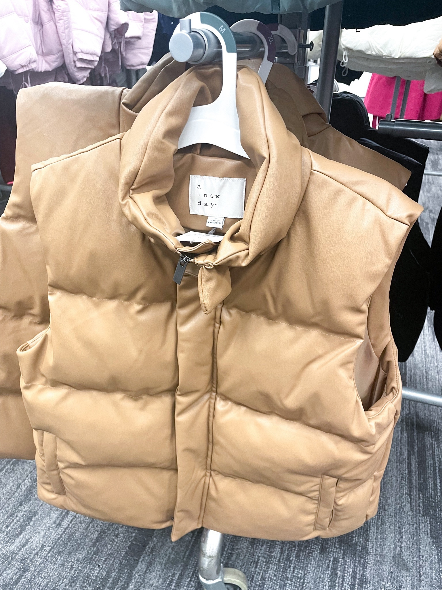 Women's Faux Leather Puffer Vest - … curated on LTK