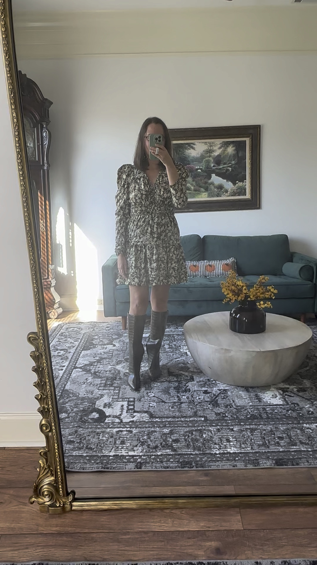 The perfect fall dress! Would be great for family photos, a fall wedding or church! Size up one. I’m wearing medium and it is still snug in the waist.



#LTKWorkwear #LTKWedding #LTKSeasonal