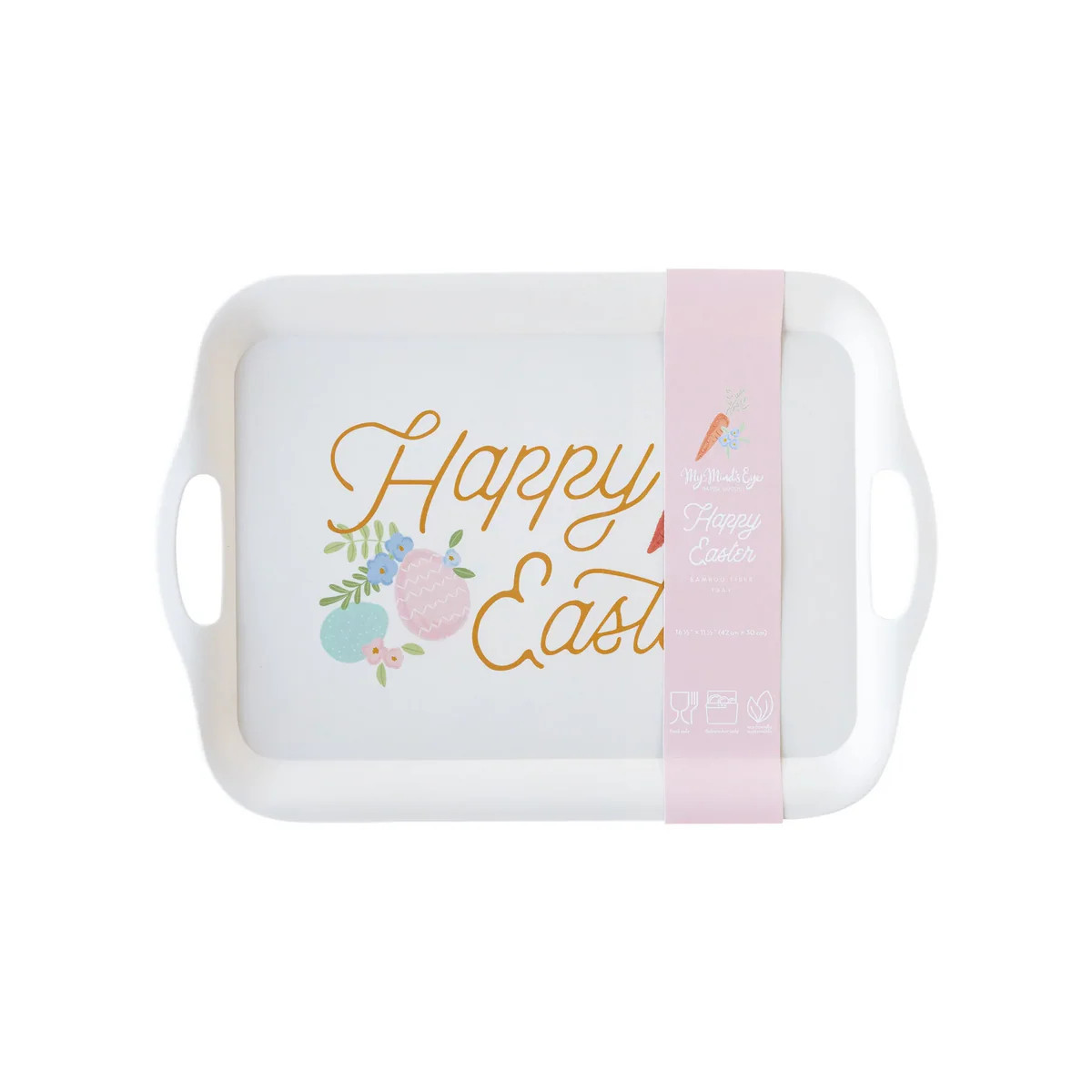 Happy Easter Reusable Bamboo Tray | Ellie and Piper