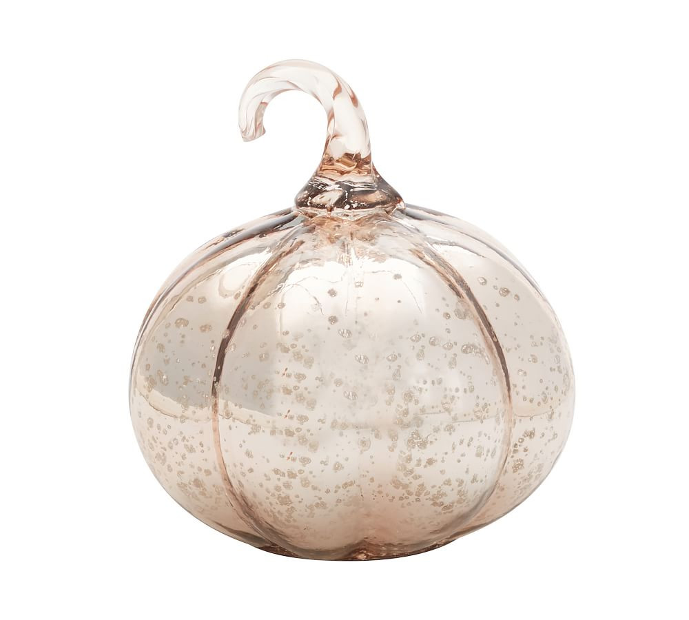Mercury Glass Pumpkins - Rose Gold | Pottery Barn (US)