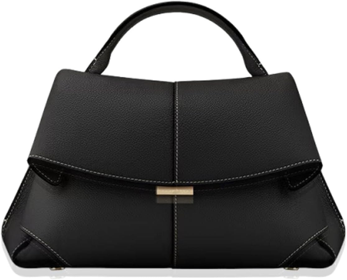 Women's Genuine Leather Handbag, Top Handle Satchel, Shoulder Crossbody Bag with Adjustable Strap | Amazon (US)