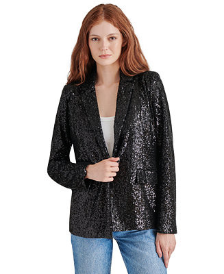 Steve Madden Women's Payton Sequined Boyfriend Blazer - Macy's | Macy's