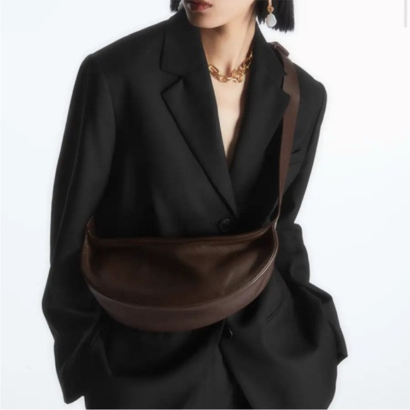 COS Swing Leather Crossbody Bag Dark Brown | Poshmark