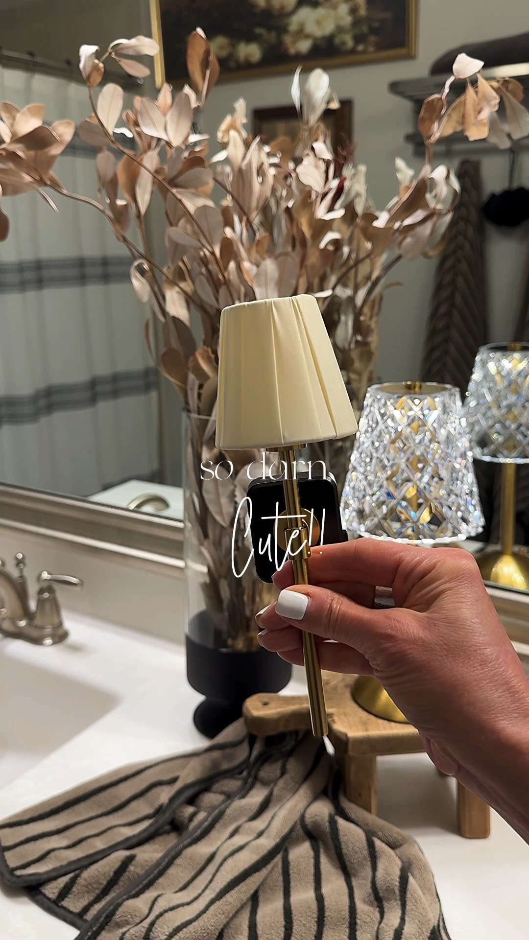 This vintage inspired sconce nightlight is absolutely adorable!! I love it so much that I’ve given a few out as gifts🥰

Nightlight, rechargeable crystal light, wood pedestal, stems, black medicine cabinet, striped bath towels

#LTKSaleAlert #LTKHome #LTKstorytime