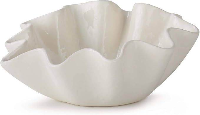Amazon.com: Regina Andrew Ruffle Ceramic Bowl Large (White) : Home & Kitchen | Amazon (US)